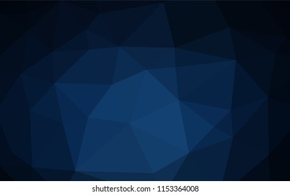 Dark BLUE vector abstract polygonal layout. A vague abstract illustration with gradient. Brand new design for your business.