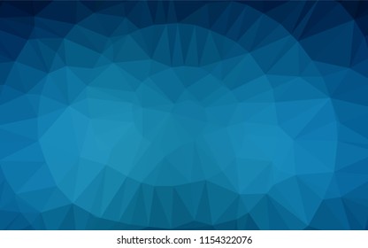 Dark BLUE vector abstract polygonal texture. Brand new colored illustration in blurry style with gradient. The elegant pattern can be used as part of a brand book.