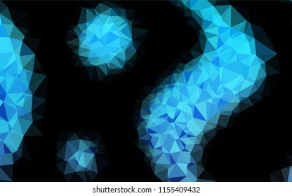 Dark BLUE vector abstract polygonal cover. Shining colored illustration in a Brand new style. Brand new style for your business design.
