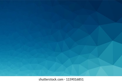 Dark BLUE vector abstract polygonal layout. A vague abstract illustration with gradient. The best triangular design for your business.