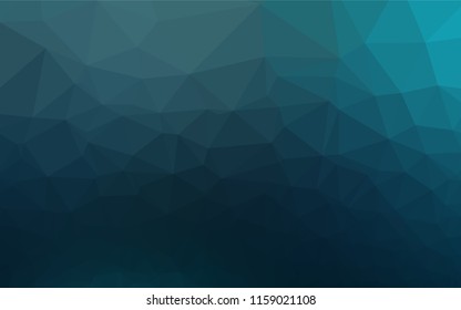 Dark BLUE vector abstract polygonal layout. Creative illustration in halftone style with gradient. The template can be used as a background for cell phones.