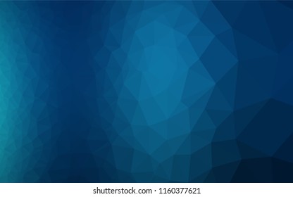 Dark BLUE vector abstract polygonal layout. A sample with polygonal shapes. The template can be used as a background for cell phones.