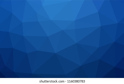 Dark BLUE vector abstract polygonal texture. Creative illustration in halftone style with gradient. The textured pattern can be used for background.