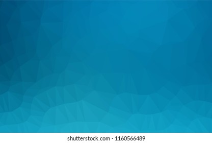 Dark BLUE vector abstract polygonal cover. Colorful abstract illustration with gradient. Triangular pattern for your business design.