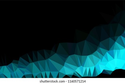Dark BLUE vector abstract polygonal cover. Creative geometric illustration in Origami style with gradient. Brand new style for your business design.