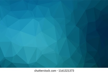Dark BLUE vector abstract polygonal texture. A sample with polygonal shapes. The completely new template can be used for your brand book.