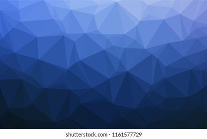 Dark BLUE vector abstract polygonal layout. Glitter abstract illustration with an elegant design. The template can be used as a background for cell phones.