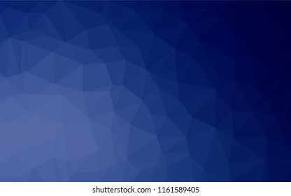 Dark BLUE vector abstract polygonal layout. A sample with polygonal shapes. A new texture for your design.