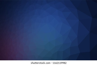 Dark BLUE vector abstract polygonal texture. A vague abstract illustration with gradient. A new texture for your design.