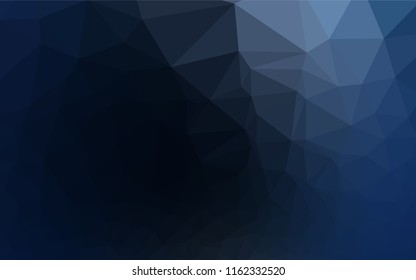 Dark BLUE vector abstract polygonal layout. A vague abstract illustration with gradient. The textured pattern can be used for background.