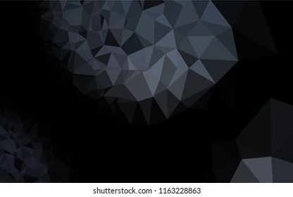 Dark BLUE vector abstract polygonal texture. Triangular geometric sample with gradient.  A completely new template for your business design.