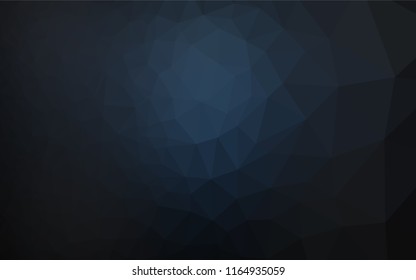 Dark BLUE vector abstract polygonal texture. A completely new color illustration in a vague style. The textured pattern can be used for background.