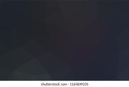 Dark BLUE vector abstract polygonal cover. Geometric illustration in Origami style with gradient.  The template can be used as a background for cell phones.