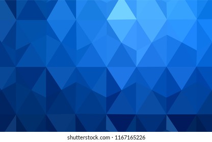 Dark BLUE vector abstract polygonal pattern. Creative geometric illustration in Origami style with gradient. New template for your brand book.