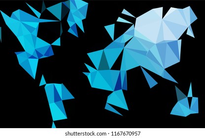Dark BLUE vector abstract polygonal layout. Colorful illustration in abstract style with gradient. A completely new design for your business.