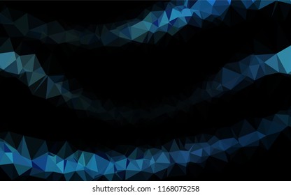 Dark BLUE vector abstract polygonal cover. Colorful illustration in abstract style with gradient. Brand new design for your business.