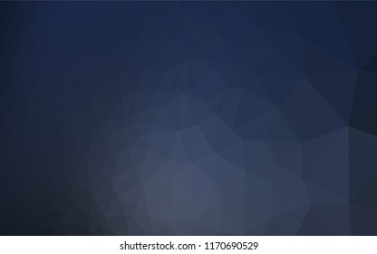 Dark BLUE vector abstract polygonal layout. A completely new color illustration in a vague style. The best triangular design for your business.