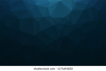 Dark BLUE vector abstract polygonal cover. A sample with polygonal shapes. Brand new design for your business.