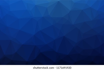 Dark BLUE vector abstract polygonal texture. Colorful illustration in abstract style with gradient. The elegant pattern can be used as part of a brand book.