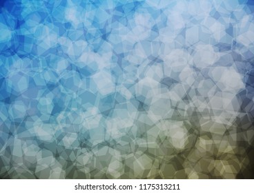 Dark BLUE vector abstract polygonal pattern. Creative geometric illustration in Origami style with gradient. The template can be used as a background for cell phones.
