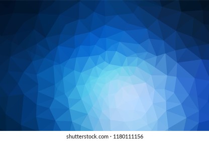 Dark BLUE vector abstract polygonal pattern. A completely new color illustration in a polygonal style. Completely new template for your banner.