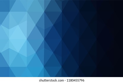 Dark BLUE vector abstract polygonal background. Elegant bright polygonal illustration with gradient. Pattern for a brand book's backdrop.