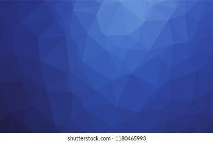 Dark BLUE vector abstract polygonal texture. Shining colored illustration in a Brand new style. A new texture for your design.