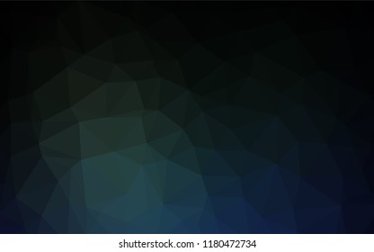 Dark BLUE vector abstract polygonal layout. Brand new colored illustration in blurry style with gradient. A new texture for your design.