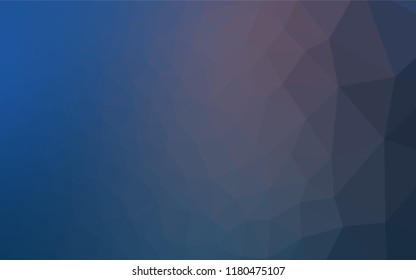 Dark BLUE vector abstract polygonal layout. Shining colored illustration in a Brand new style. A completely new design for your business.
