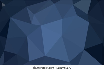 Dark BLUE vector abstract polygonal pattern. Glitter abstract illustration with an elegant triangles. Polygonal design for your web site.