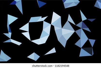 Dark BLUE vector abstract polygonal texture. An elegant bright illustration with gradient. The elegant pattern can be used as part of a brand book.