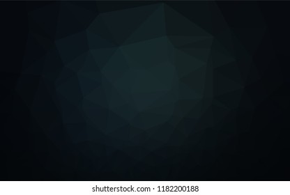 Dark BLUE vector abstract polygonal cover. Glitter abstract illustration with an elegant design. The best triangular design for your business.