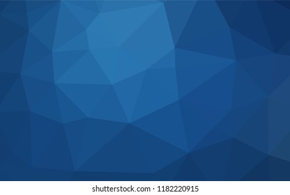 Dark BLUE vector abstract polygonal texture. Geometric illustration in Origami style with gradient.  The polygonal design can be used for your web site.