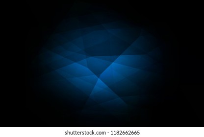 Dark BLUE vector abstract polygonal template. Polygonal abstract illustration with gradient. Pattern for a brand book's backdrop.