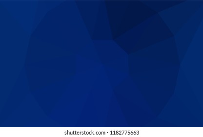 Dark BLUE vector abstract polygonal pattern with a gem in a centre. Modern abstract illustration with triangles. Triangular pattern for your design.
