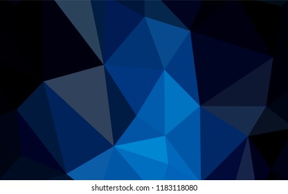 Dark BLUE vector abstract polygonal background. Polygonal abstract illustration with gradient. New template for your brand book.