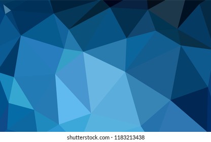 Dark BLUE vector abstract polygonal template. Creative illustration in halftone style with triangles. A completely new design for your leaflet.