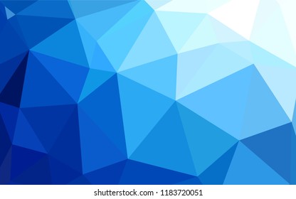 Dark BLUE vector abstract polygonal pattern. Glitter abstract illustration with an elegant triangles. New template for your brand book.