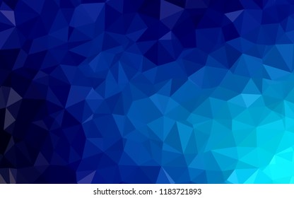 Dark BLUE vector abstract polygonal template. A completely new color illustration in a polygonal style. Polygonal design for your web site.