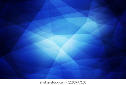 Dark BLUE vector abstract polygonal pattern. Geometric illustration in Origami style with gradient.  Completely new template for your banner.