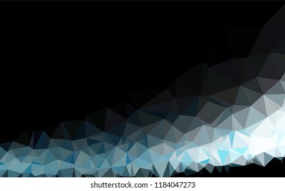 Dark BLUE vector abstract polygonal cover. A vague abstract illustration with gradient. Brand new style for your business design.