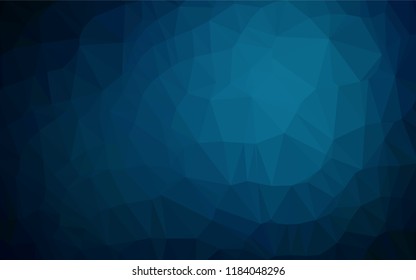 Dark BLUE vector abstract polygonal cover. Brand new colored illustration in blurry style with gradient. The polygonal design can be used for your web site.