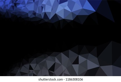 Dark BLUE vector abstract polygonal texture. Shining colored illustration in a Brand new style. The elegant pattern can be used as part of a brand book.