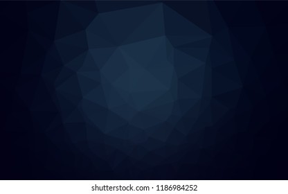 Dark BLUE vector abstract polygonal cover. Colorful abstract illustration with gradient. A completely new design for your business.