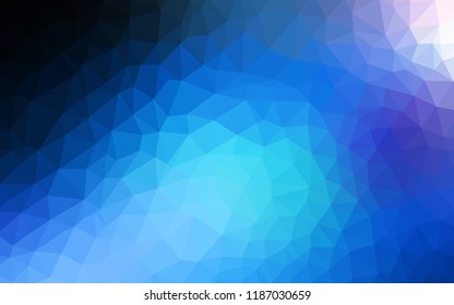 Dark BLUE vector abstract polygonal pattern. Triangular geometric sample with gradient.  Template for cell phone's backgrounds.