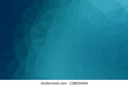 Dark BLUE vector abstract polygonal layout. Creative geometric illustration in Origami style with gradient. A completely new design for your business.