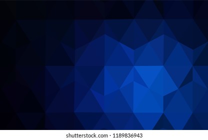 Dark BLUE vector abstract polygonal template. Polygonal abstract illustration with gradient. Brand new style for your business design.