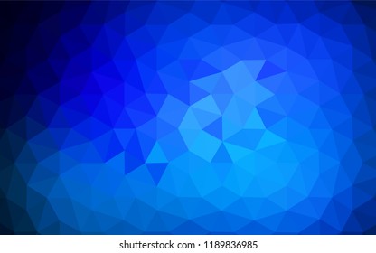 Dark BLUE vector abstract polygonal pattern. Creative geometric illustration in Origami style with gradient. Template for cell phone's backgrounds.