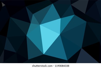 Dark BLUE vector abstract polygonal pattern. Colorful illustration in polygonal style with gradient. New template for your brand book.