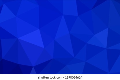 Dark BLUE vector abstract polygonal background. Creative geometric illustration in Origami style with gradient. Textured pattern for your backgrounds.